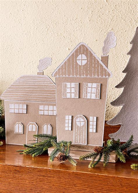 Create This Inexpensive Chipboard Christmas Village In An Afternoon