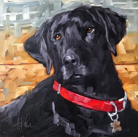 Daily Paintworks Lucca The Black Lab Original Fine Art For Sale