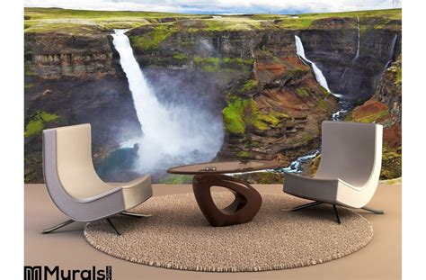 Vertical Cliff Iceland Wall Mural