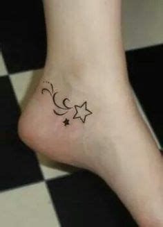 Sweet girls shooting stars themed tattoo design. Shooting Stars Tattoo On Left Ankle