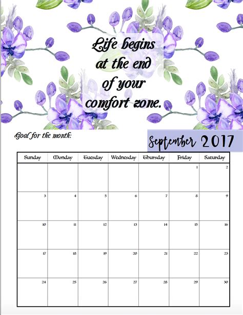2021 great quotes from great leaders boxed calendar: FREE Printable 2017 Motivational Monthly Calendar