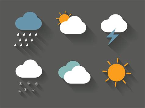 Weather Icons Vector Custom Designed Illustrations Creative Market