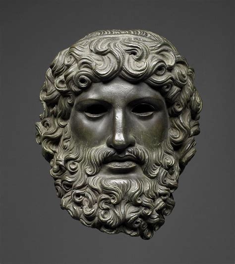 Head Of Jupiter 1stcentury Ad Roman Bronze Roman Sculpture