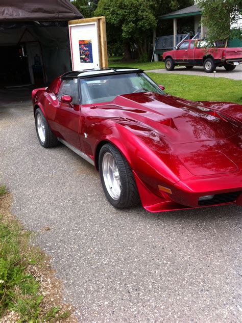 1977 Corvette Sting Ray I Just Painted In Candy Apple Red With Blue