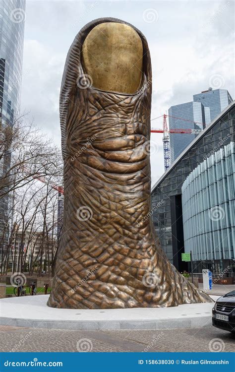 Le Pouce Thumb Sculpture By Cesar In Paris La Defense Editorial Photo 129539859