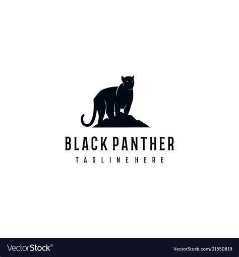 Black Panther Logo Royalty Free Vector Image Vectorstock