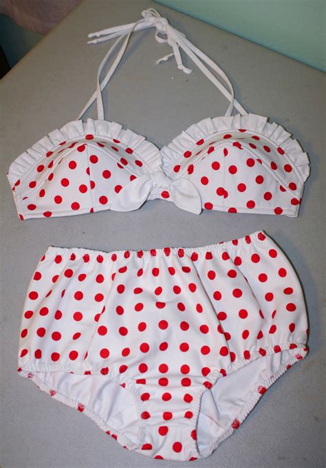 morningstar pinup marilyn monroe red and white polkadot bikini 3pc