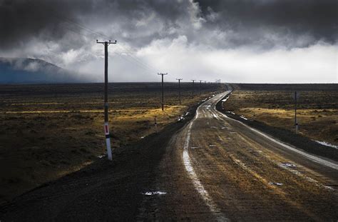 Road To Nowhere Wind Turbine Paths Country Roads Australia