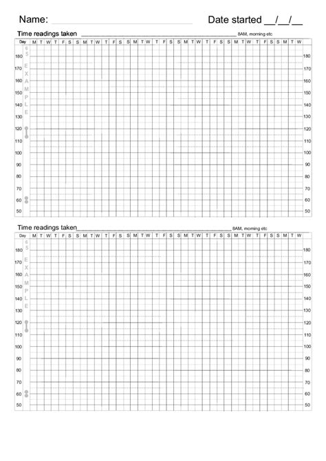 Blood Pressure Tracking Chart Template Kingdompase