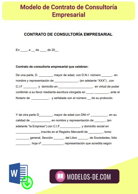 Contrato De Consultoria Empresarial Word Fioricet