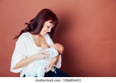 Mom Feeding Babe Son Breast Milk Stock Photo Shutterstock