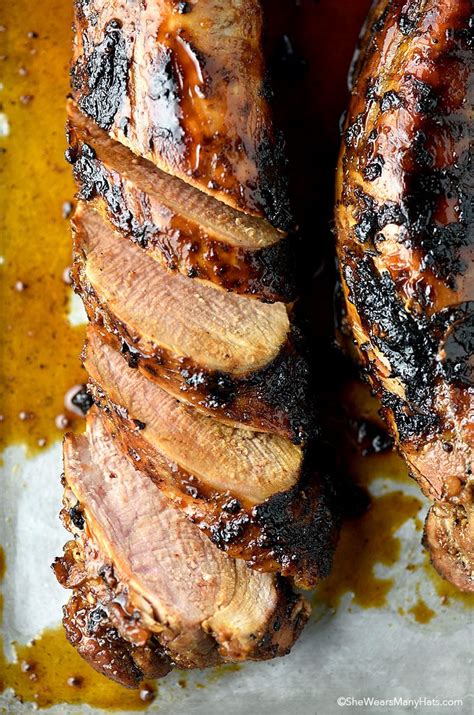 Roasting the asparagus alongside the pork simplifies cooking and. Honey Soy Glazed Pork Tenderloin Recipe | shewearsmanyhats ...
