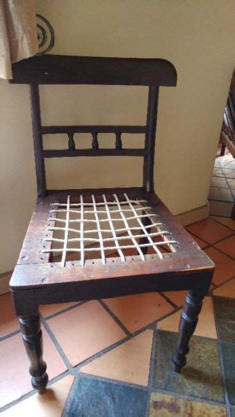 Used living room set, needs a few screws tightened in chairs and cabinet but a great set for anyone looking for matching cheap living room setting. Antique Riempies Chairs x 2 | Other | Gumtree Classifieds South Africa | 219797048 | Chair ...