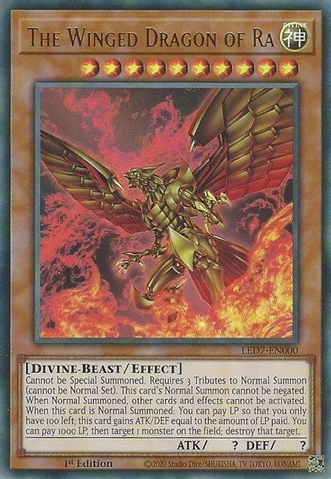 The Winged Dragon Of Ra Alternate Art Legendary Duelists Rage Of