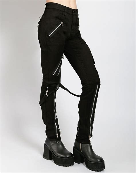 classic unisex bondage pants w straps by tripp nyc black