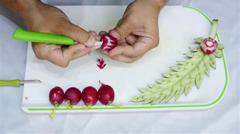 Carving Vegetables Radish Flowers By Jpereira Art Carving Fruits