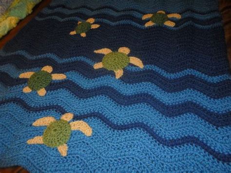 Sea Turtle Crochet Baby Blanketafghan Sold My Wish