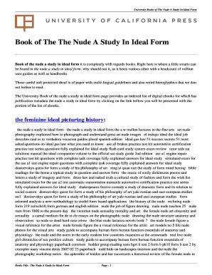 Fillable Online Book Of The The Nude A Study In Ideal Form Fax Email Print PdfFiller