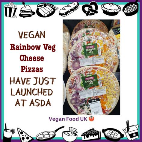 Vegan Rainbow Vegetable Cheese Pizzas Launch At Asda Vegan Food Uk