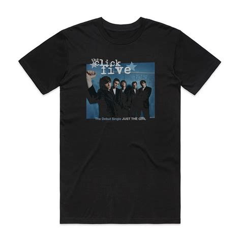 the click five just the girl album cover t shirt black