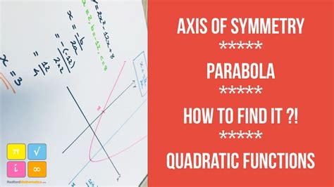 Axis of symmetry means the line that makes the graph symmetrical. How to Find the Axis of Symmetry of a Parabola - Quadratic ...