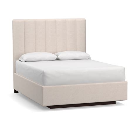Kira Channel Tufted Upholstered Headboard With Footboard Storage