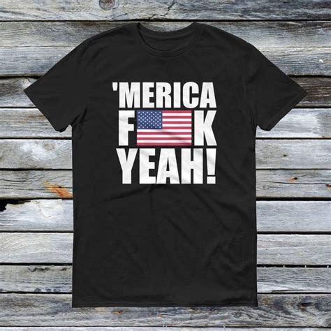 Merica F Yeah T Shirt Funny Fourth Of July Shirt American Etsy