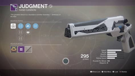 Destiny 2 Judgment New Legendary Hand Cannon From Trials Of The Nine