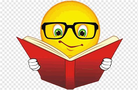 Emoji Reading Red Book Art Emoticon Reading Book Emoji Smiley Book