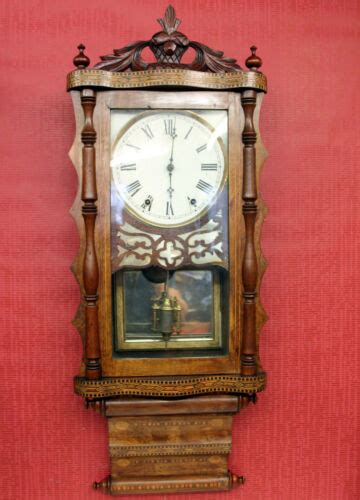 Antique Wall Clock Anglo American Inlay Wall Clock Marquetry Inlaid Clock Antique Price