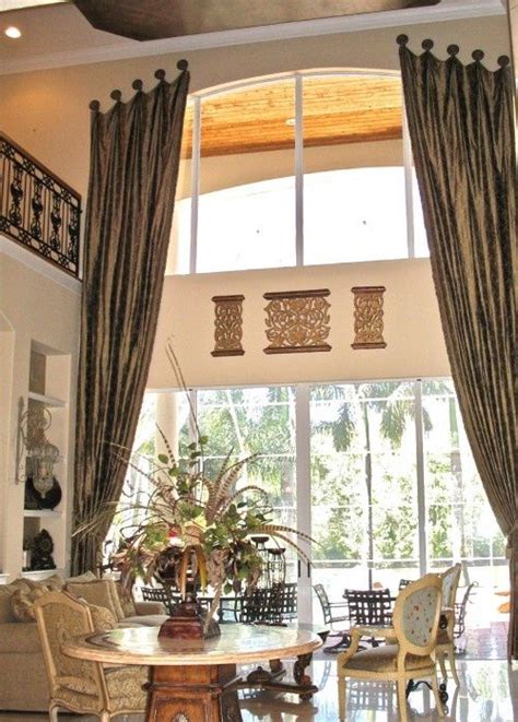 178 best DRAPERY MEDALLIONS images on Pinterest | Window ... Ceiling height will determine how high you can hang your curtains, and how hanging curtains from certain heights will create different looks within your if you rather the ends of your curtains rest just below your window or right before floor, make sure to measure your window and wall length with care.