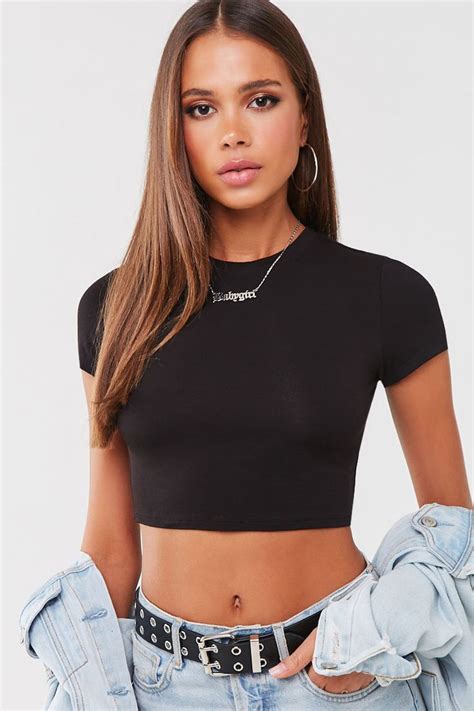 cropped knit tee forever 21 cute crop tops crop top blouse forever21 tops