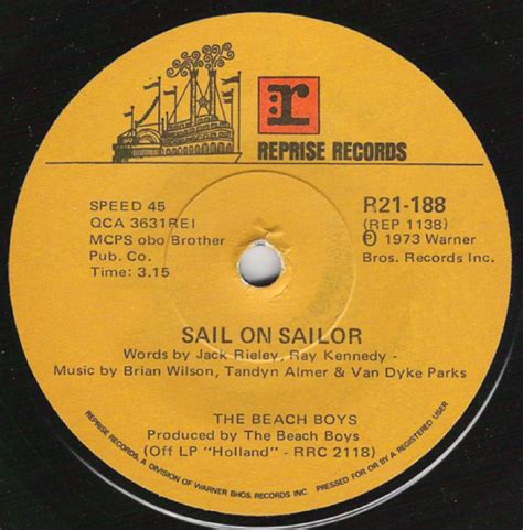 Beach Boys On South Africa Warner Brothers Reprise