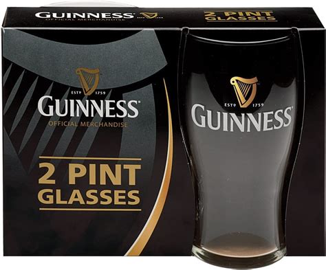 Guinness Signature 20 Oz Tulip Glasses 2 Pack Beer