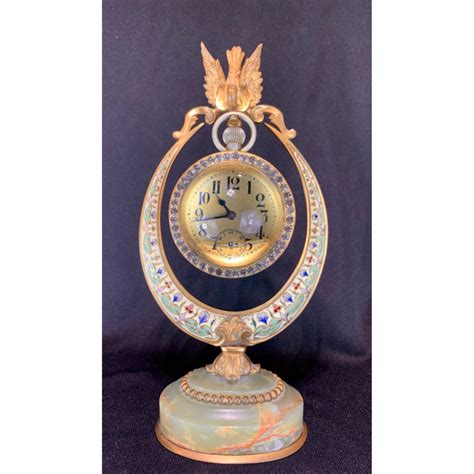 Sold Price French Circa 1900 Enameled And Bronze Crystal Ball Clock