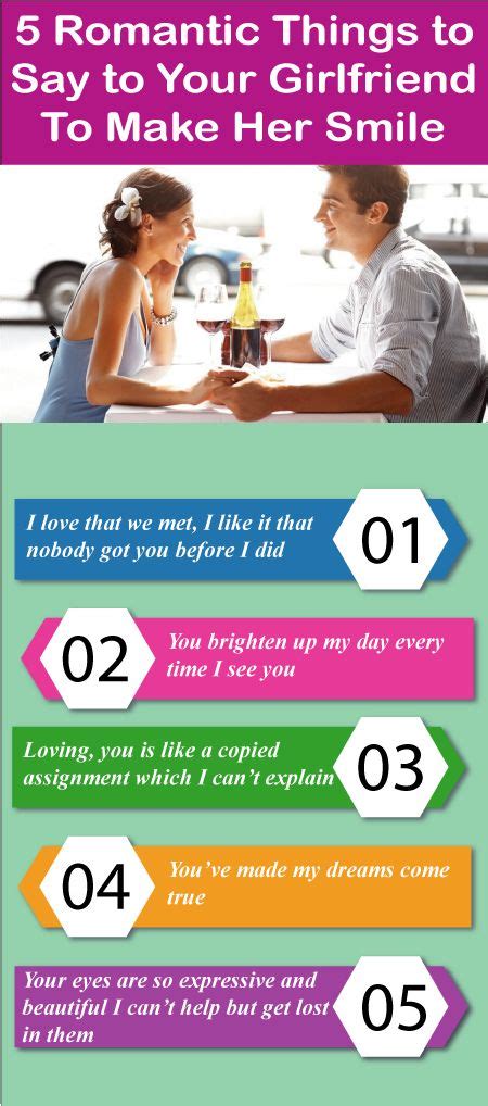 Make her smile, happy and loved. 7 Romantic Things to Say to Your Girlfriend To Make Her ...
