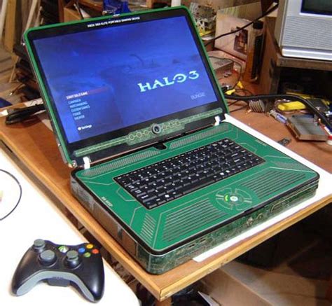 Geeky Gaming The Halo 3 Xbox 360 Elite Laptop Mod