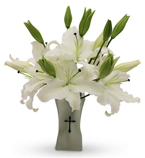 White Cross Bouquet Avas Flowers