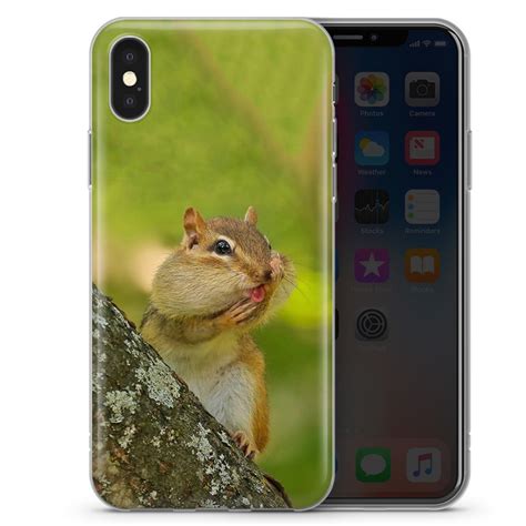 Cute Funny Chipmunk Phone Case For Iphone 12 11 X Xs Xr 8 7 6 Etsy