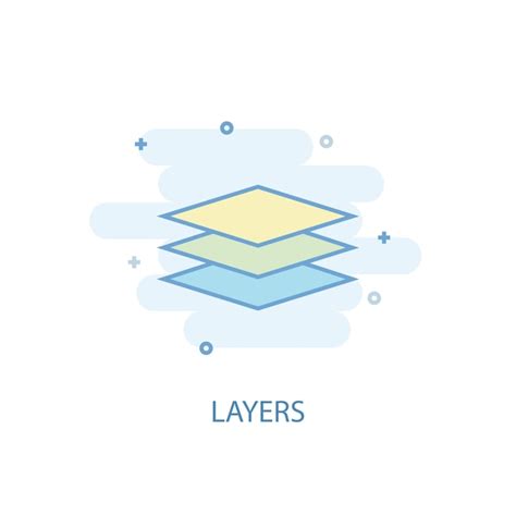 Premium Vector Layers Line Concept Simple Line Icon Colored