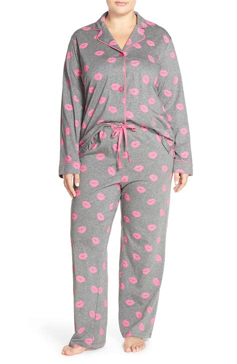 pj salvage print cotton and modal pajamas plus size nordstrom