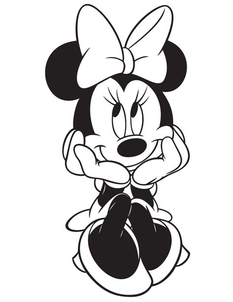 Minnie Mouse Face Coloring Pages Coloring Home