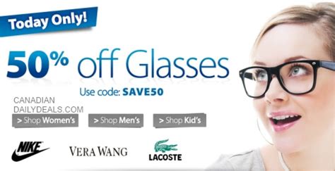 Canadian Daily Deals Clearly Contacts 50 Off Glasses Coupon Code
