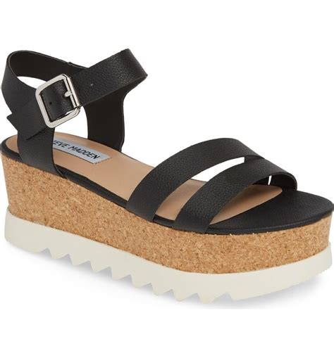 Steve Madden Keykey Platform Wedge Sandals Best Black Sandals For Women Popsugar Fashion