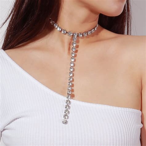Buy Fashion Rhinestone Choker Crystal Gem Luxury Collar Chokers Necklace Women