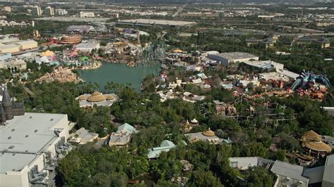 5k Stock Footage Aerial Video Of The Universal Studios Florida Theme