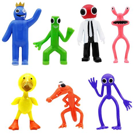 7 Pack Rainbow Toys Figures Rainbow Mini Action Figures Sets For Kids
