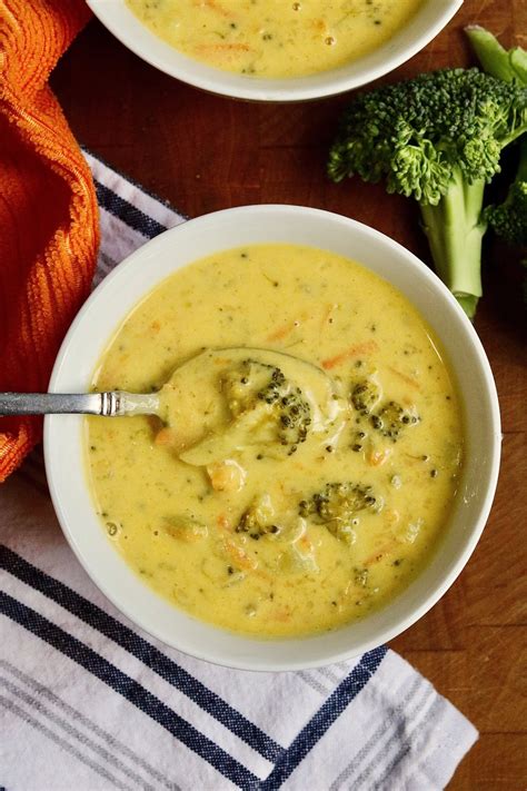 Vegan Broccoli Cheddar Soup The Cheeky Chickpea