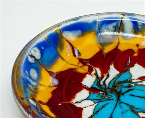 Fused Glass Bowl Tie Dye Etsy