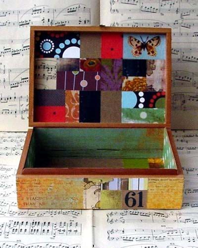 Decoupage Art Treasure Box By Haru Collage Art Collage Ideas